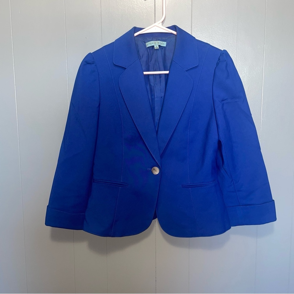 Antonio Melani Royal Blue One Button Blazer Size 2
